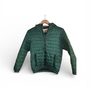 Sandia Bear Mountain Co Emerald Green Quilted Puffer Jacket SZ S Spring Gorpcore